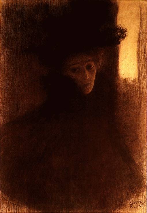 Lady With Cape Gustav Klimt
